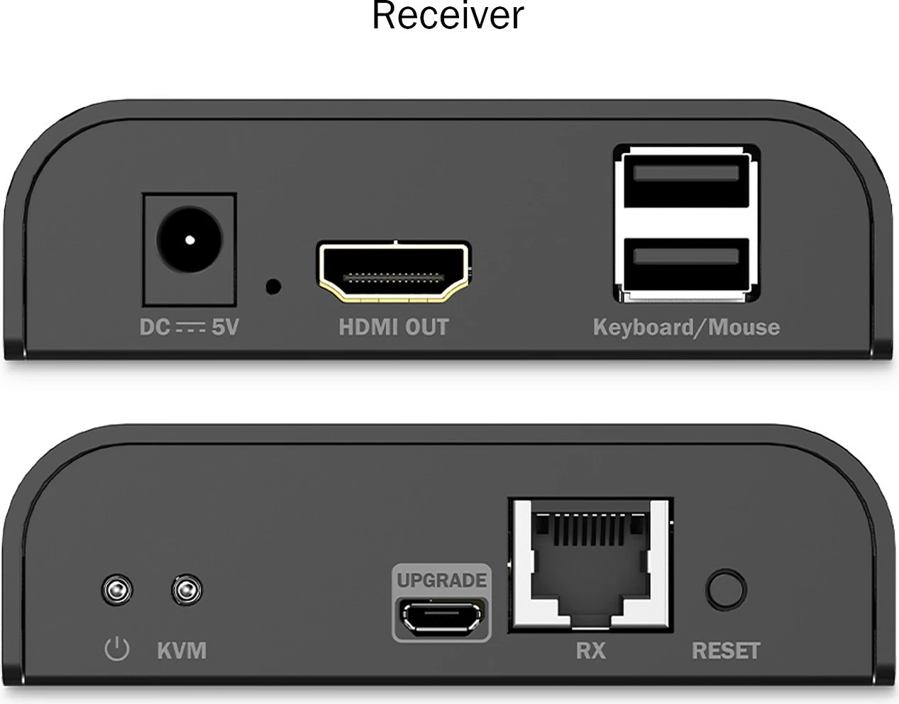 HDMI KVM Extender Set Digitus, 4K/60Hz, Cat6 deri 200 m, e zezë