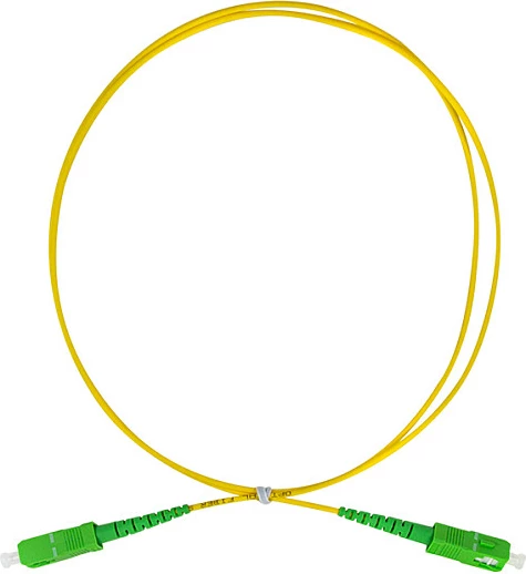 Kabllo fiber optike LogiLink patch cord OS2 SM G.657.A2, SC/APC–SC/APC, 1 m, e verdhë