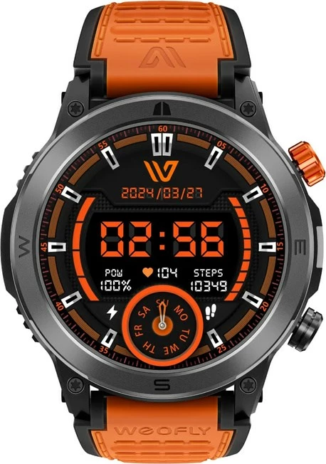 Smartwatch Weofly Conquer, 1.43" AMOLED, Bluetooth 5.3, IP68, Portokalli