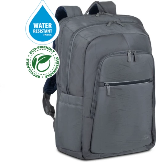Çantë shpine për laptop RivaCase 7569 17.3", water resistant, RPET, Gri