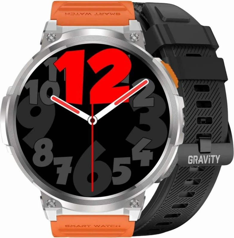 Smartwatch Gravity për meshkuj, e zezë
