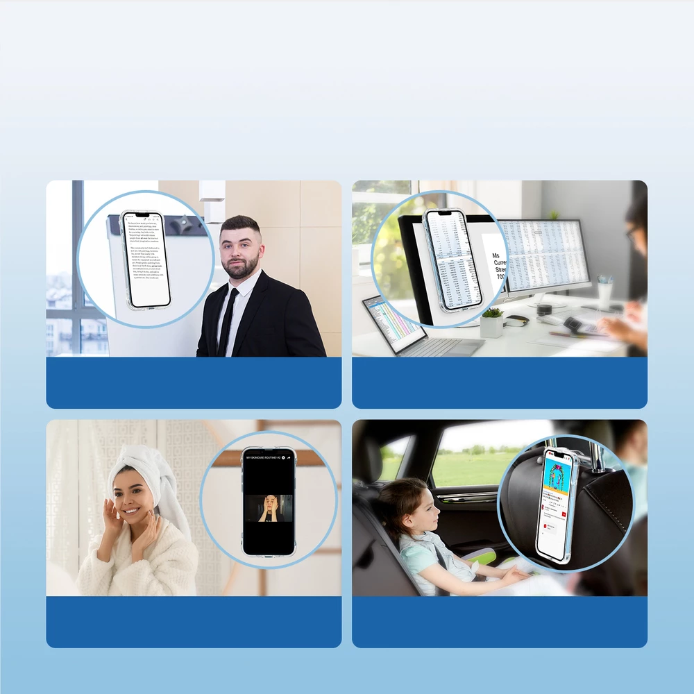 Mbështjellës Joyroom Defender Series për iPhone 14 Pro, me kllapa dhe stand, Transparent (JR-14H2)