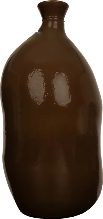 Shishe dekorative Crushed Caramel, xham i ricikluar, ngjyrë karamel, 25x25x50cm