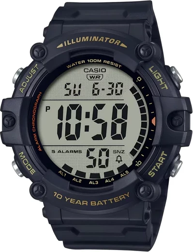 Orë dore Casio AE-1500WHX-1AV, e zezë/artë