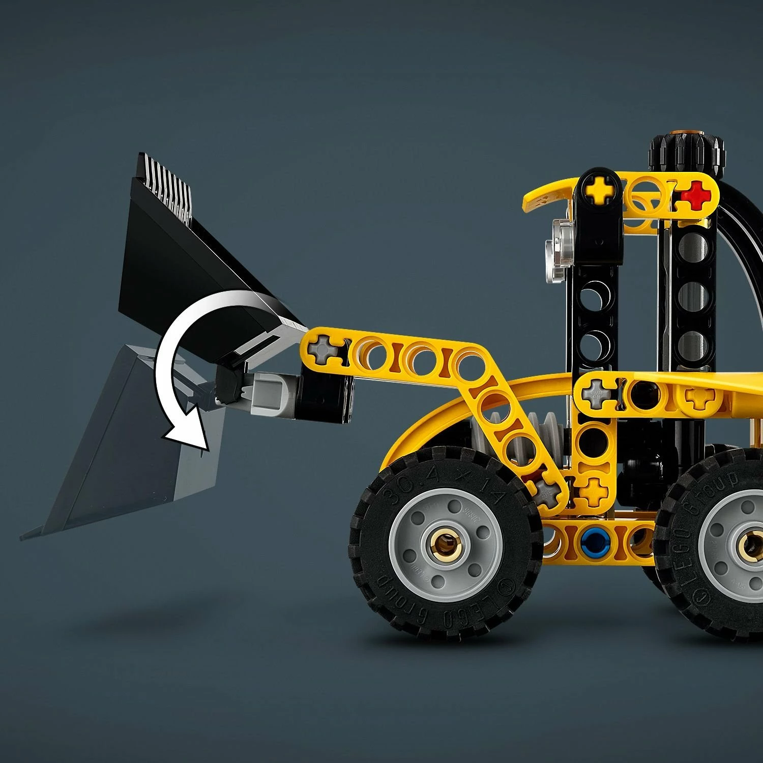 Set LEGO Technic Backhoe Loader 42197, 104 pjesë, verdhë/zi