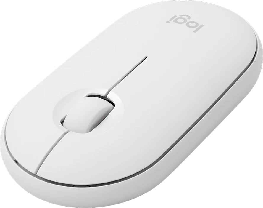 Maus Logitech M350S Pebble 2 Bluetooth, 1000 DPI, 3 butona, Tonal White