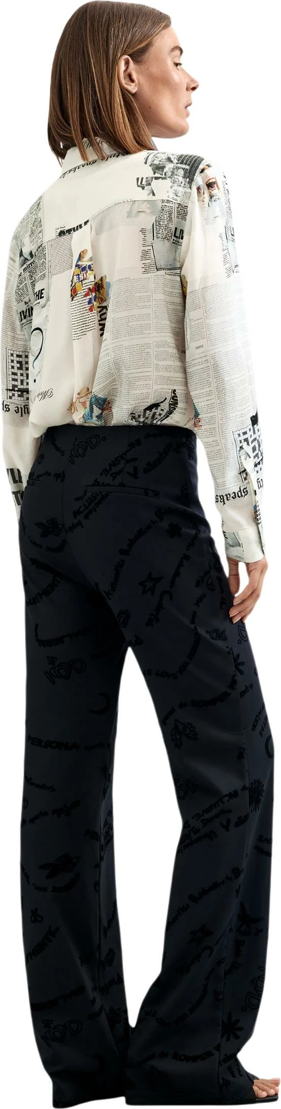 Pantallona për femra Desigual PANT_MICHELLE 26WWPW12, të zeza [Madhësia: S]