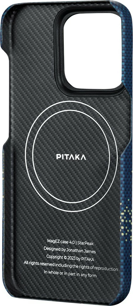 Mbështjellës Pitaka StarPeak MagEZ Case 4 për iPhone 15 Pro, aramid fiber, MagSafe, Milky Way Galaxy 7