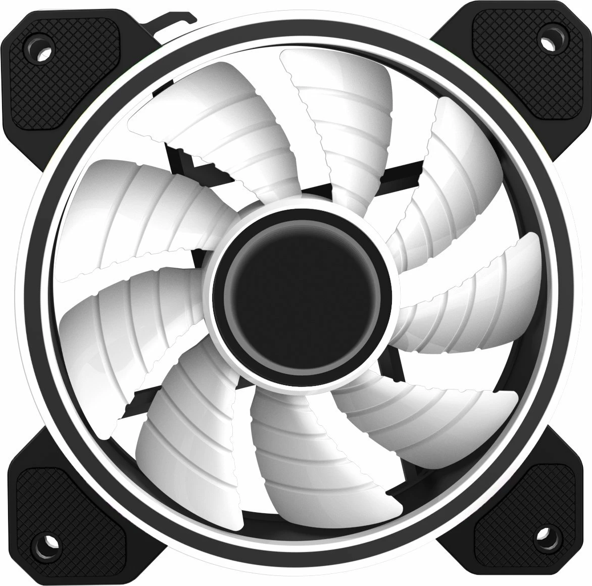 Ventilator kasë PREYON Eagle Eye 120mm PWM ARGB, set 3 copë, zi
