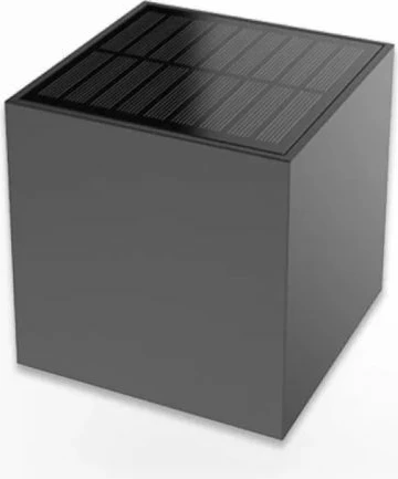 Llambë muri solare LED Asalite ASAL0283 3W 200 lm 4000K IP44 me sensor microwave 100x100 mm, e zezë, 1 copë