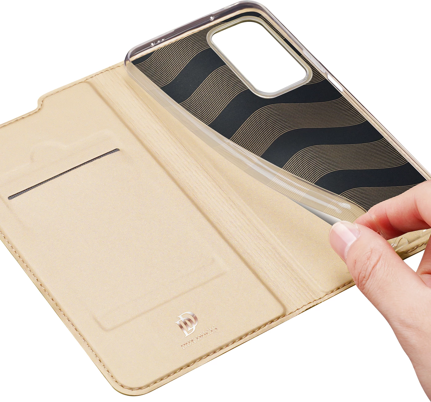 Mbështjellës Dux Ducis Skin Pro për Xiaomi Poco F4 5G, me xhep kartelash, funksion stand, lëkurë ekologjike, Ari