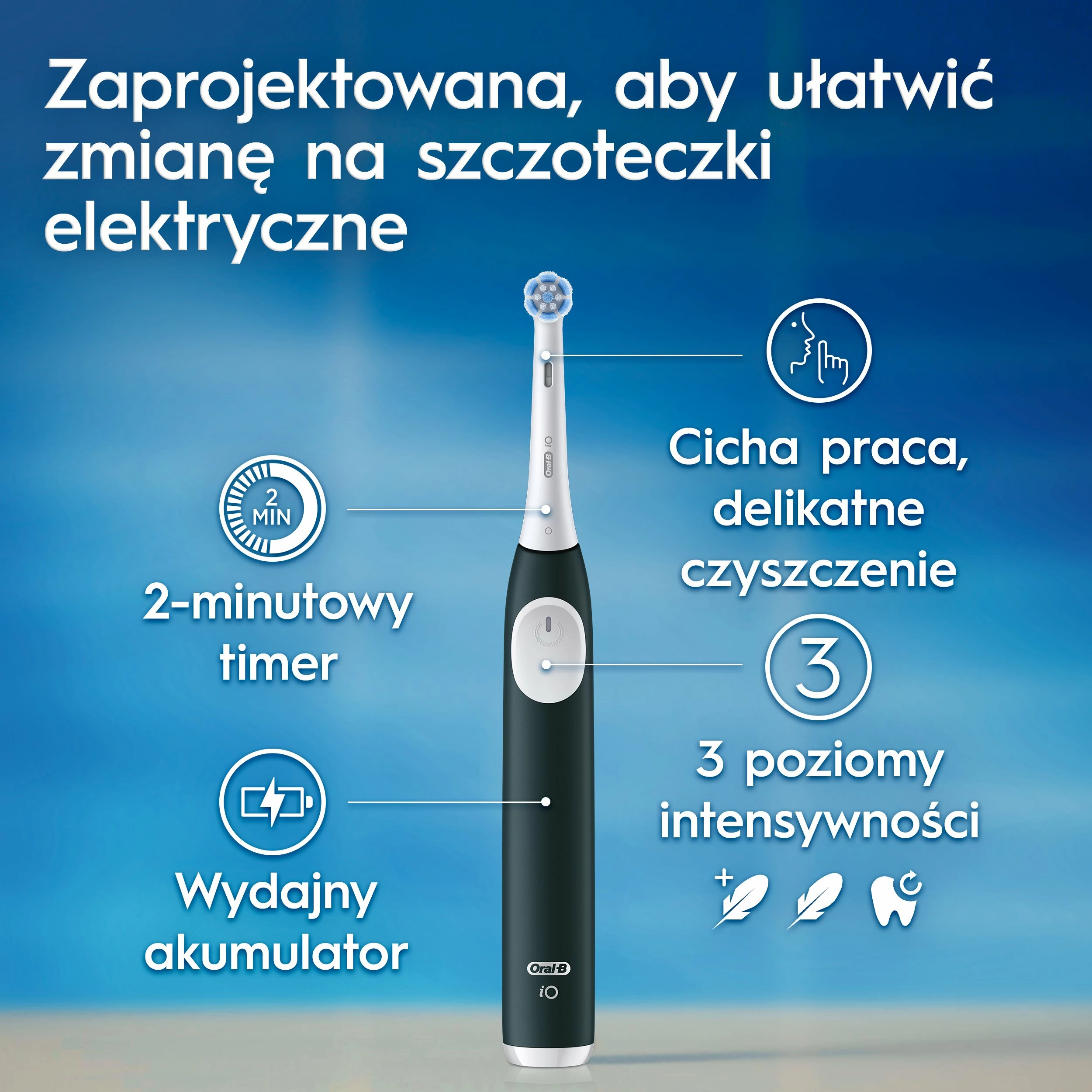 Furçë dhëmbësh elektrike Oral-B iO Series 2 3770, 3 moda, me sensor presioni, 6 koka, e gjelbër