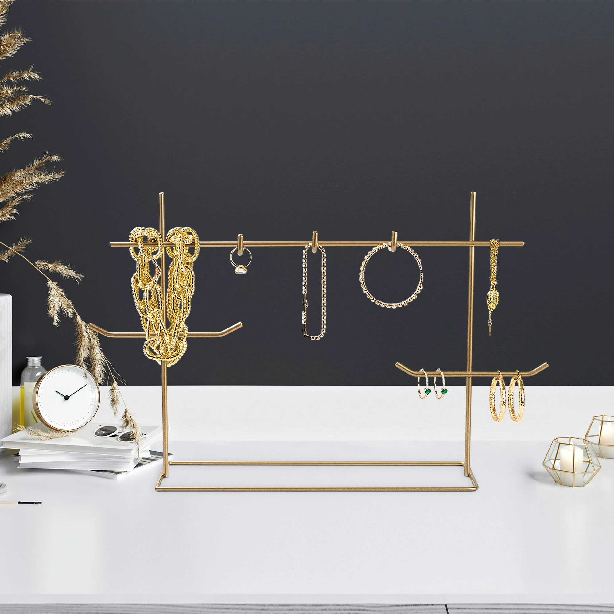 Organizues stoli për bizhuteri, ngjyrë ari, Aberto Design, TK-007