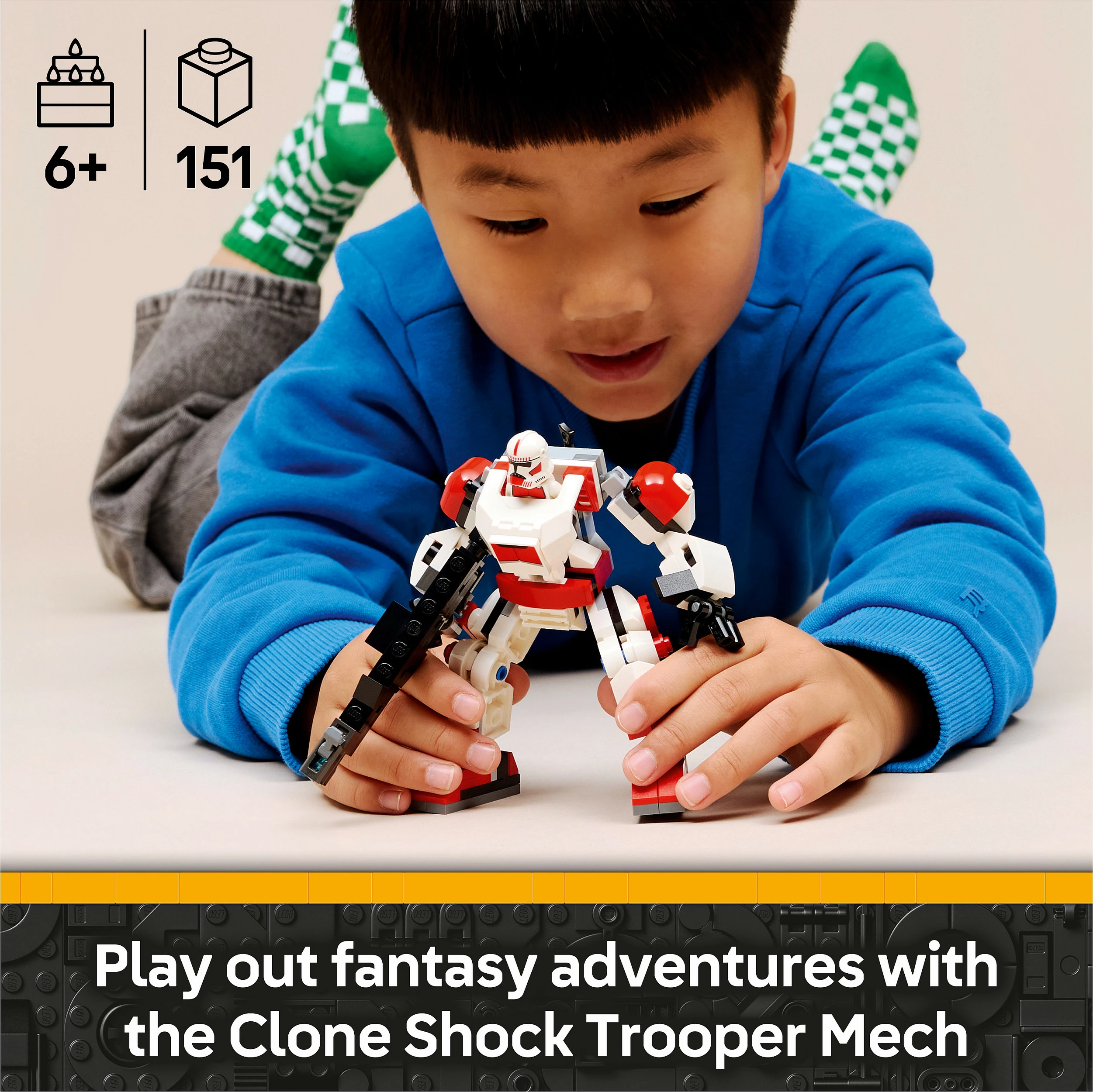 Set ndërtimi LEGO Star Wars 75448 Clone Shock Trooper Mech, 151 pjesë, shumëngjyrësh