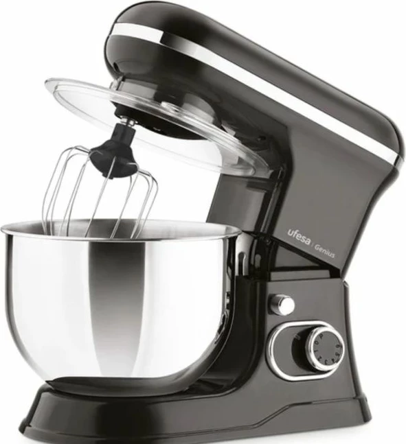 Robot kuzhine UFESA Genius 70305937 1200W, enë inox 5L, 6 shpejtësi + Pulse, 3 shtojca, i zi/argjendtë