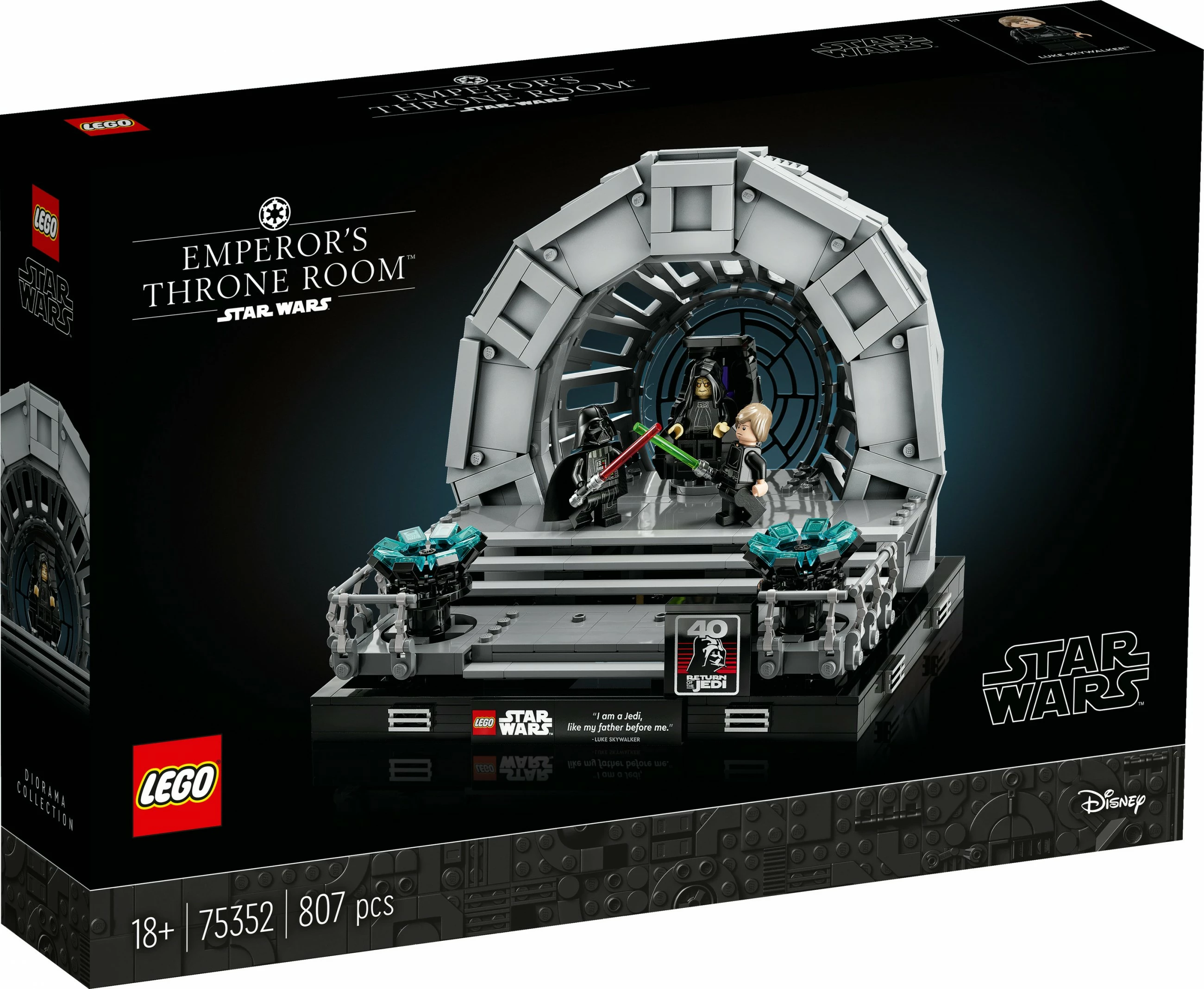 Set ndërtimi LEGO Star Wars 75352 Throni i Perandorit, 807 pjesë, multikolor