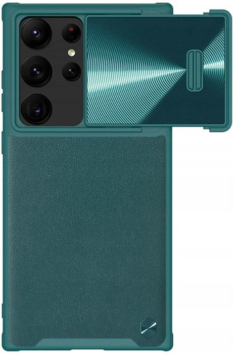 Mbështjellës Nillkin CamShield Leather për Samsung Galaxy S23 Ultra, Gjelbër
