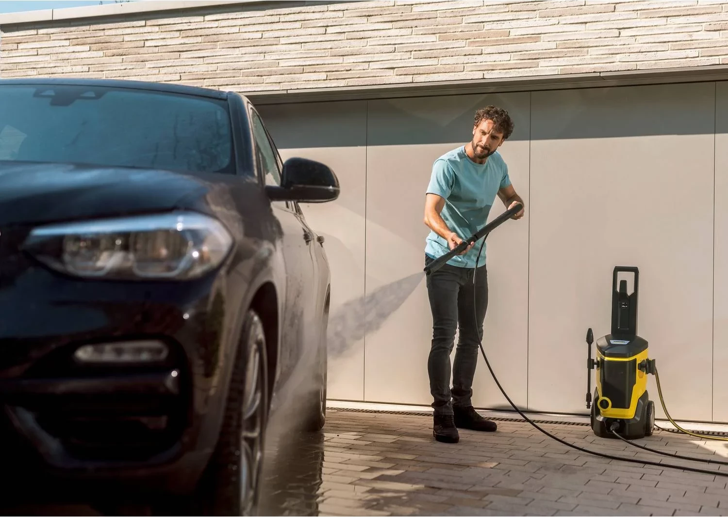 Pastrues me presion të lartë, Karcher, K 7 WCM, 180 bar 600 l/h 3 kW, zorrë 10 m, motor me ftohje me ujë, e verdhë/zezë 8
