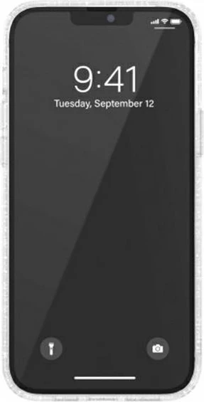 Mbështjellës Adidas OR për iPhone 13 Pro Max 6.7", Glitter, Transparent/Argjend