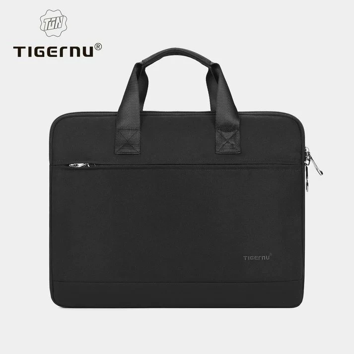 Çantë laptopi Tigernu Auriga 15.6\" 31 x 41 x 2.5 cm, nylon i papërshkueshëm nga uji, e zezë