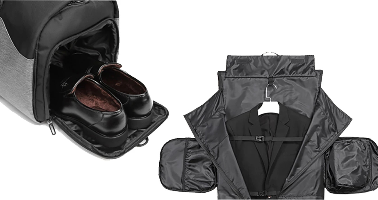 Çantë udhëtimi Wozinsky Premium, 45L, me xhep të lagësht, e zezë