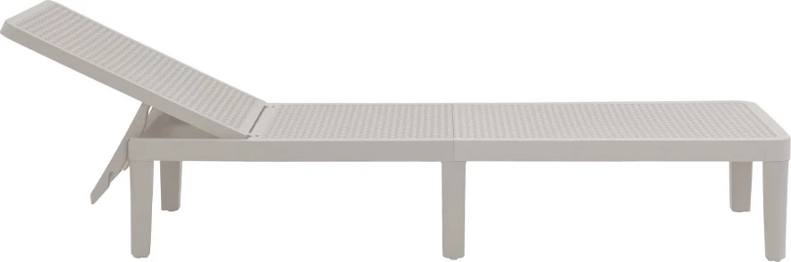 Shezlong Seagull, ngjyrë gri e çelët, 191x55x29