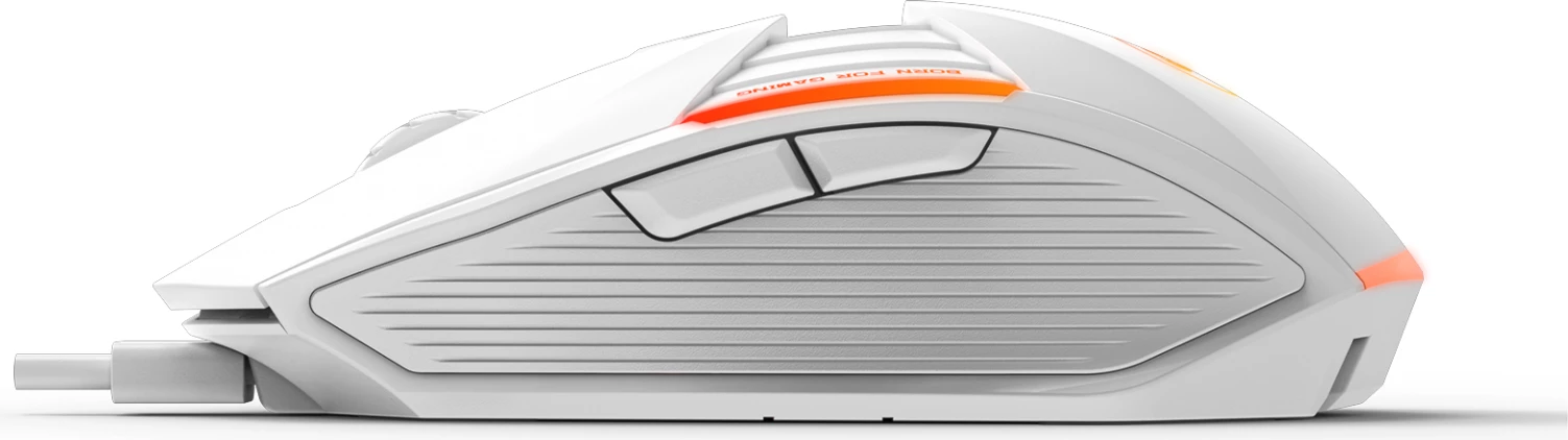 Maus gaming Marvo M291, me kabllo USB, 6400 DPI, RGB, 6 butona, e bardhë