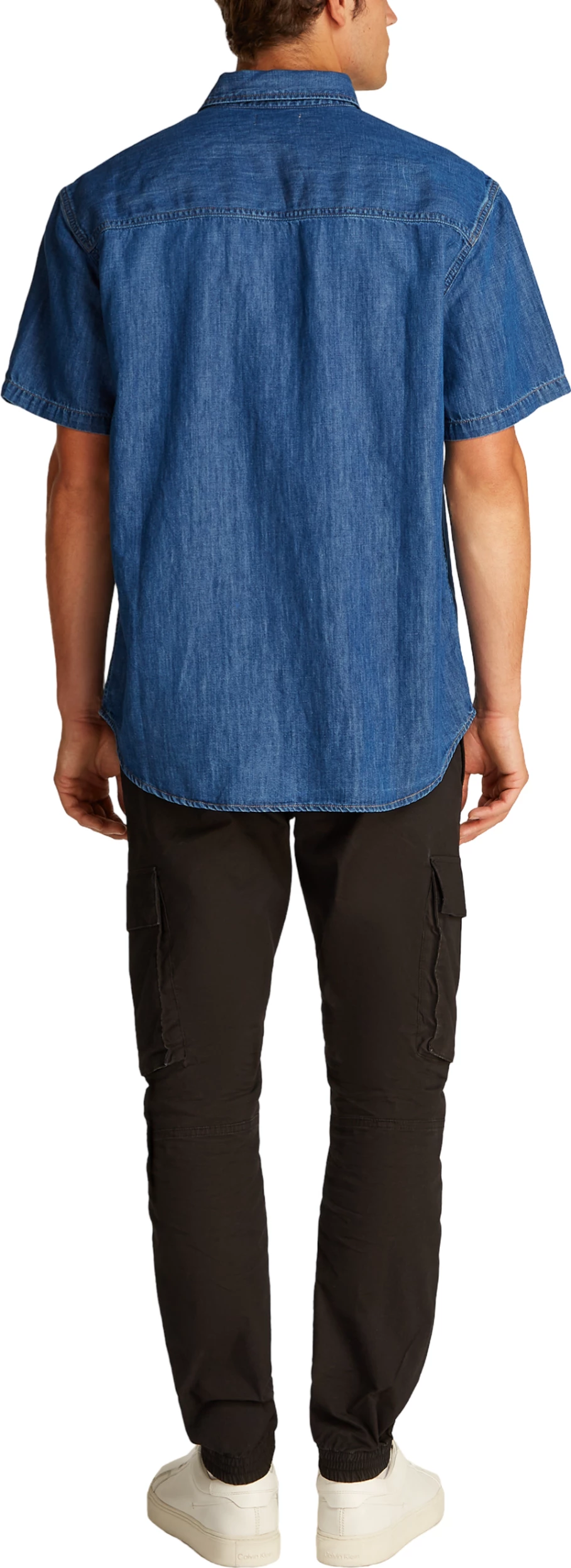 Këmishë me mëngë të gjata për meshkuj Calvin Klein Jeans REGULAR SS DENIM J30J327178, denim [Madhësia: L]