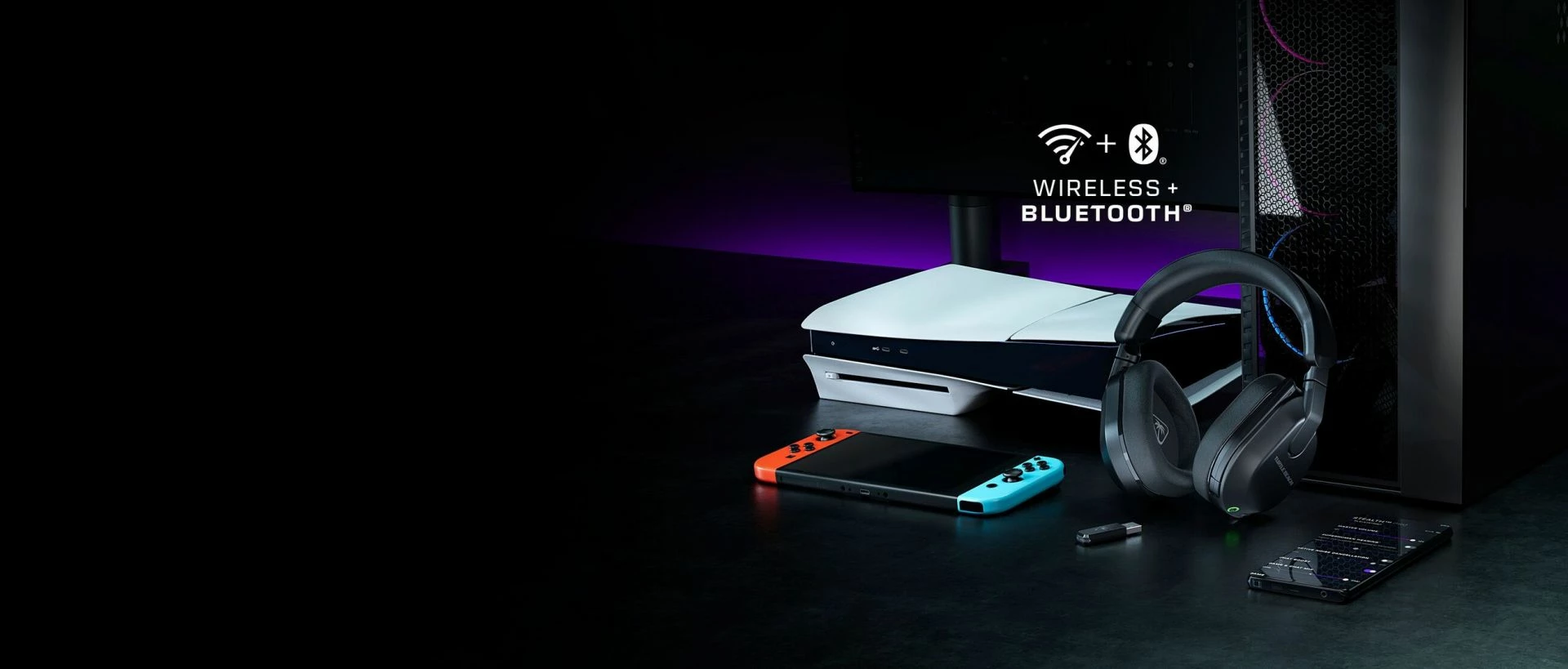 Kufje gaming Turtle Beach Stealth 600 (Gen 3) për PS4/PS5, wireless Bluetooth/USB, surround sound, të zeza