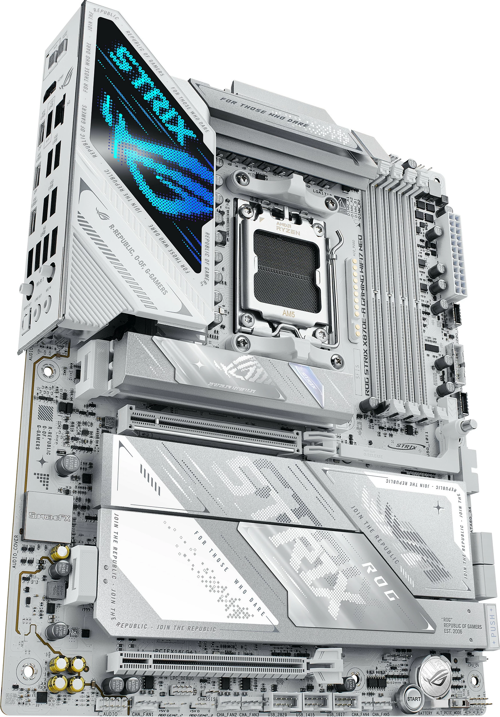 Pllakë amë ASUS ROG STRIX X870E-A Gaming WiFi 7, Socket AM5, DDR5 256GB, ATX, e bardhë