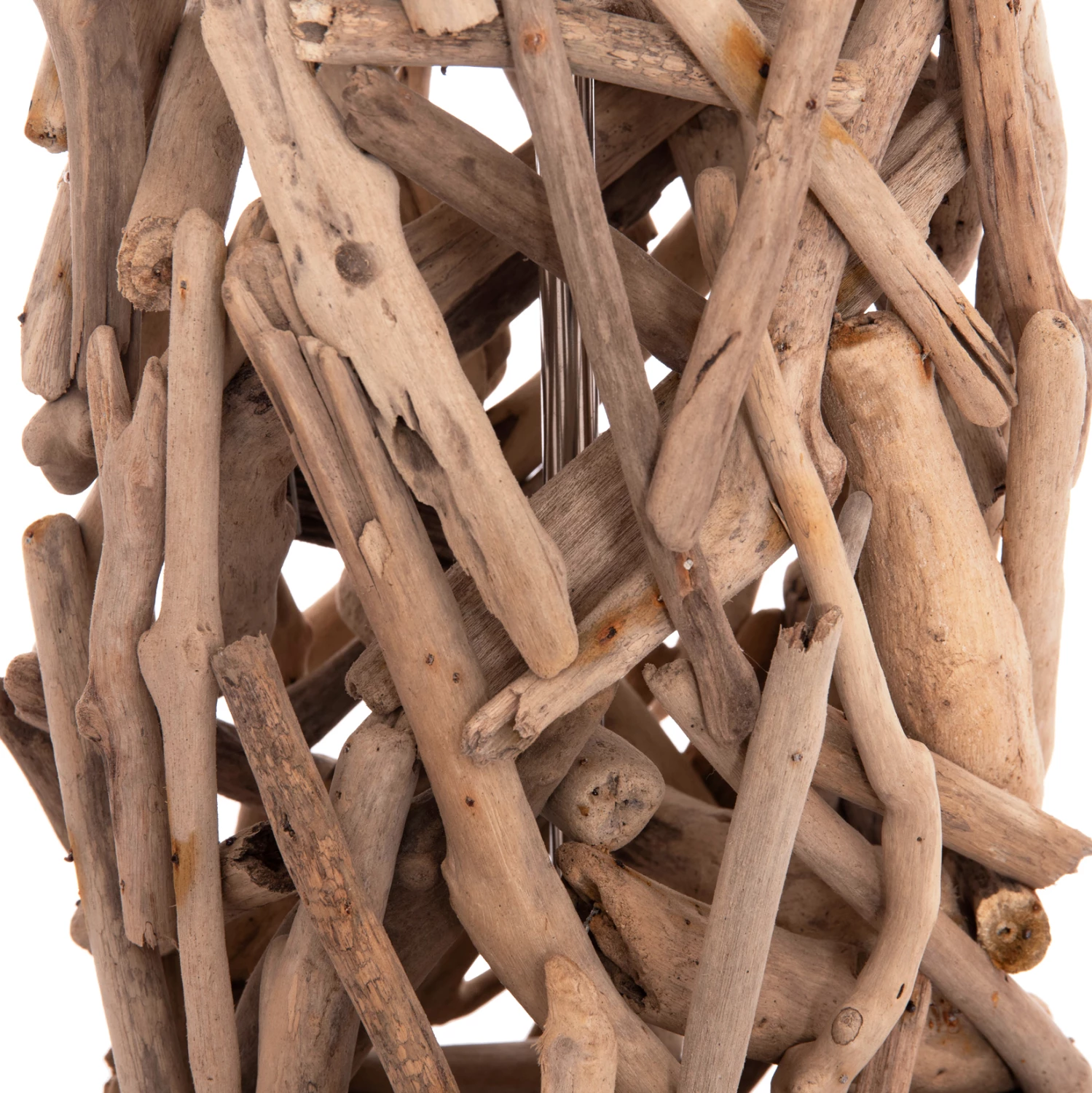 Llambë dyshemeje dekorative ALTAR, dru bregdeti, kapak PVC i bardhë, Φ45x153cm