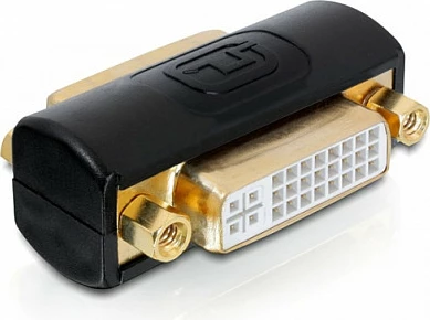 Adapter DVI DeLOCK 65225, femër në femër, 24+5 pin, zi/ari