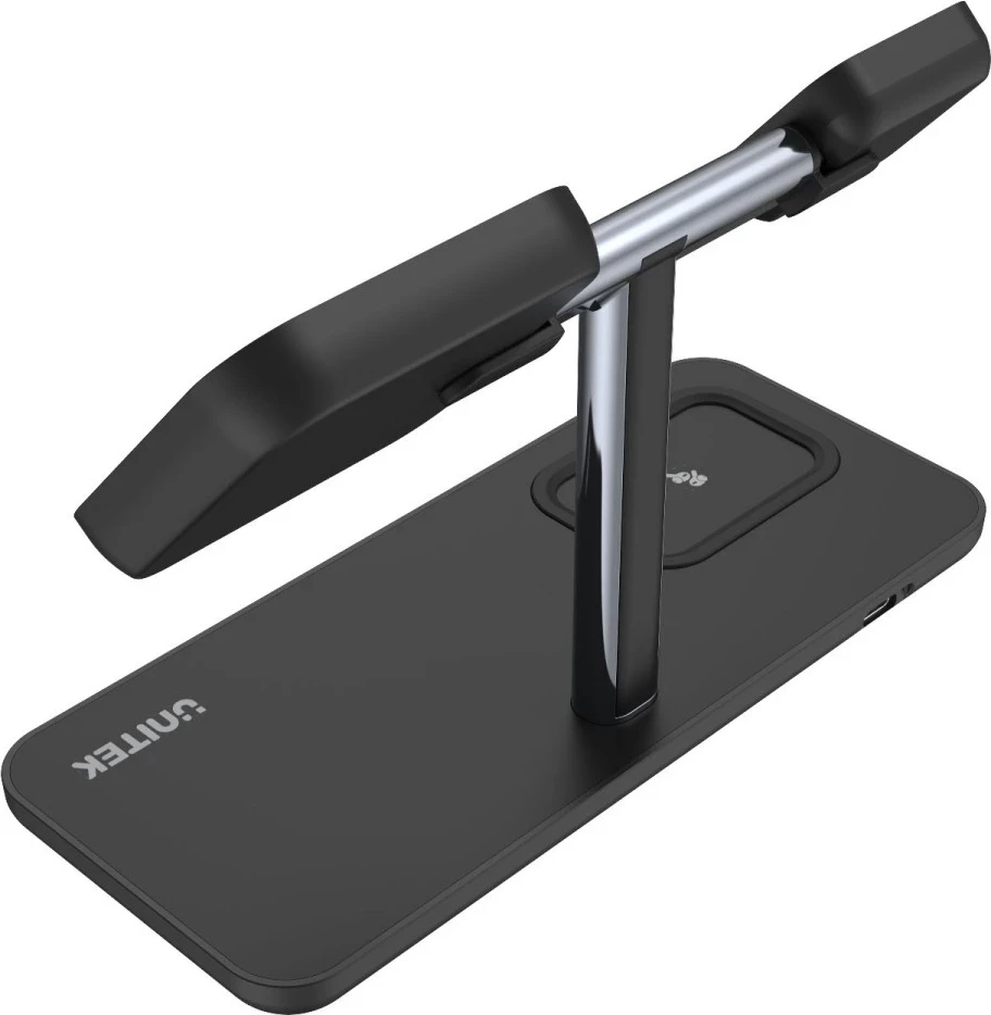 Mbështjellës magnetik 3në1 për iPhone Unitek, i zi