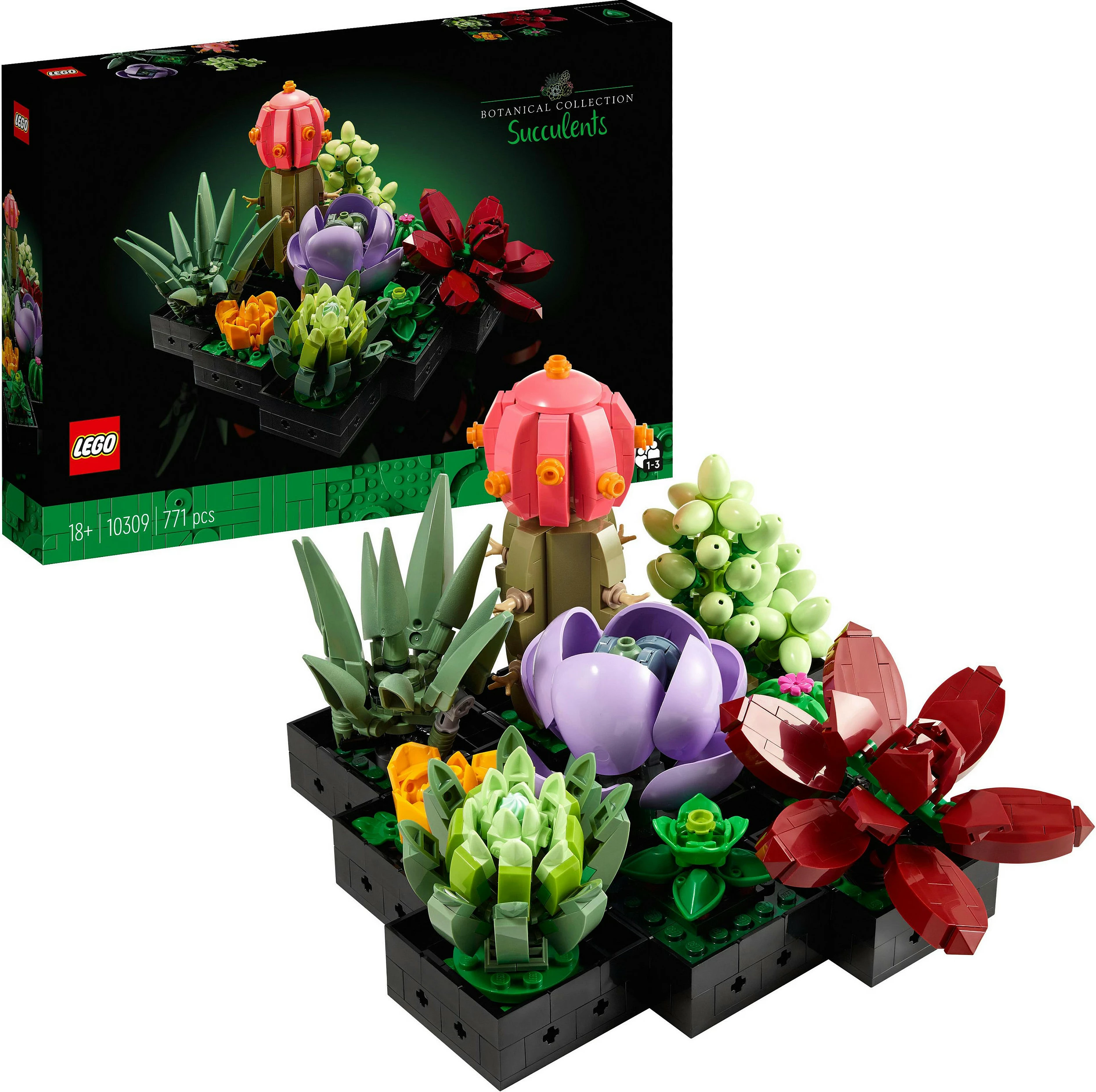Set ndërtimi LEGO Botanicals Succulents 10309, 771 copë, 18+, multikolor