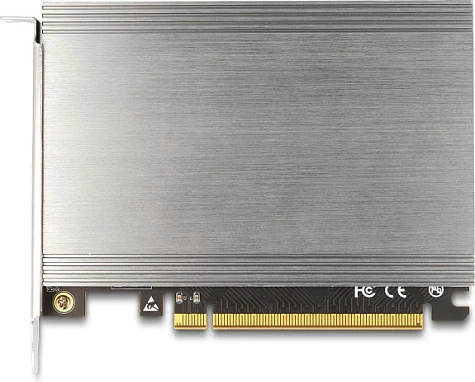 Kartelë zgjerimi PCIe DeLOCK PCIe 4.0 x16 në 4x M.2 NVMe (Key M) me heatsink, 2230/2242/2260/2280, Black/Metallic