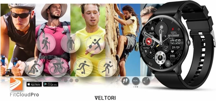 Smartwatch VELTORI, e zezë