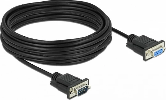 Kabllo serike DeLOCK RS-232 D-Sub9 mashkull në femër, 10 m, e zezë
