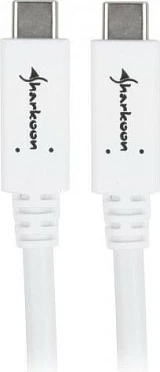 Kabllo USB-C Sharkoon USB 3.2 Gen 1, 0.5 m, e bardhë