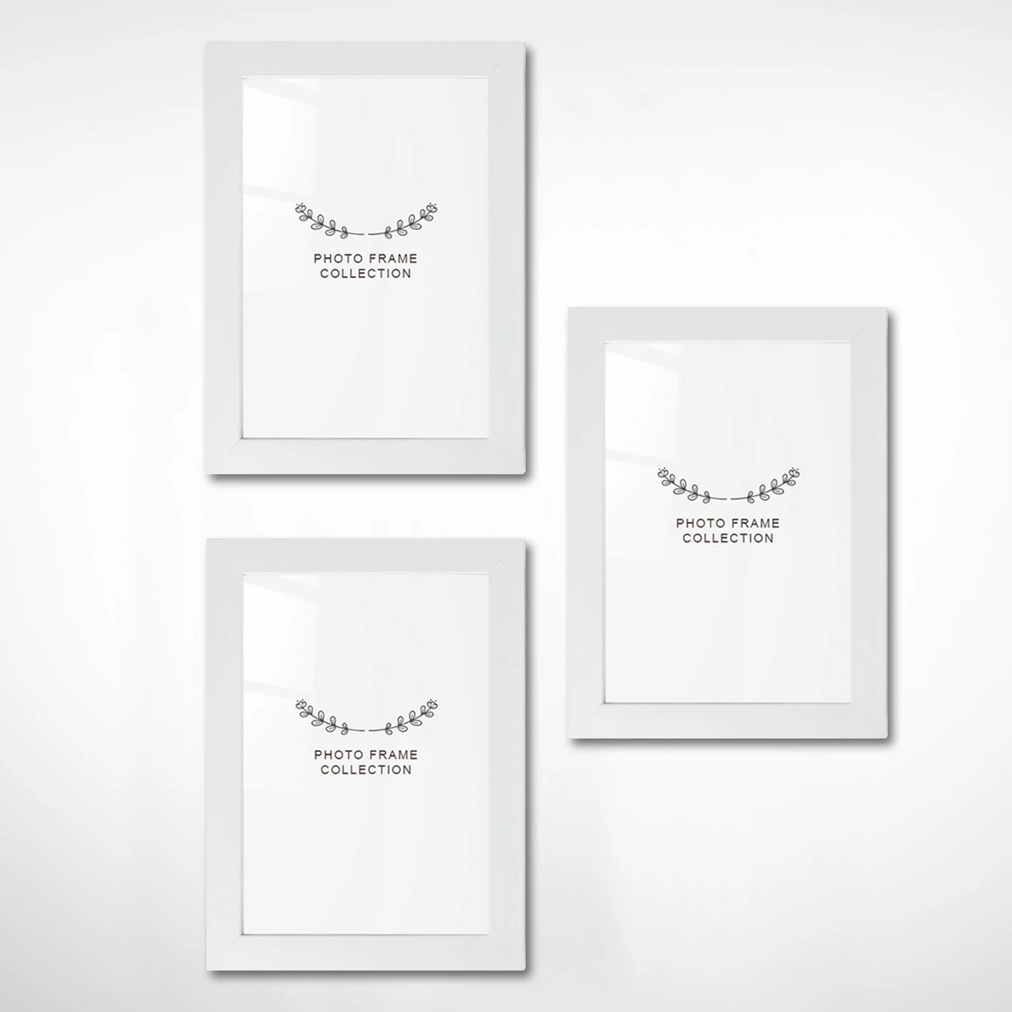 Set kornizash për foto, 3 copë, ngjyrë e bardhë, Evila Originals, 10x15cm, 3BFC1007_1015