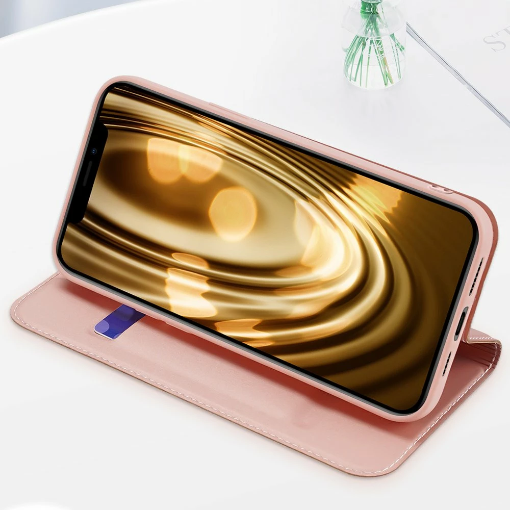 Mbështjellës Dux Ducis Skin Pro Bookcase për iPhone 13 Pro, rozë