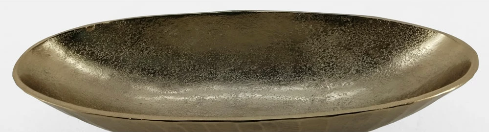 Enë dekorative CIOTO, alumin, ngjyrë ari, 43x18x9cm
