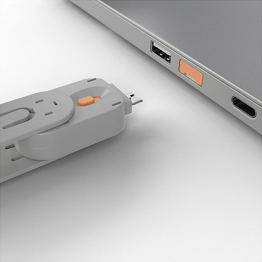 Bllokues porte USB-A LINDY, set 4 copë me çelës, portokalli