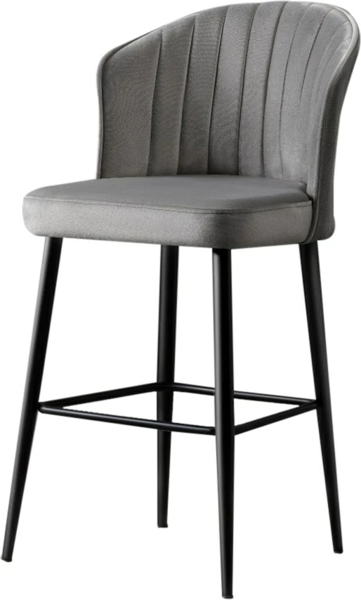 Set karrigesh për bar (4 copë), Hanah Home, Rubi, gri