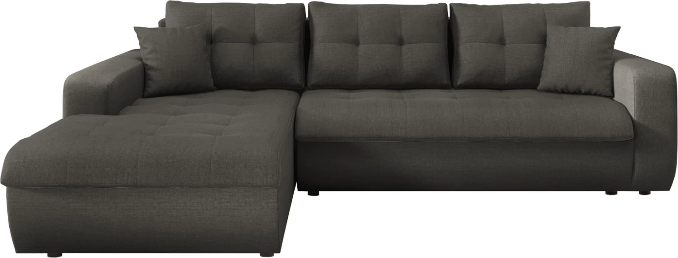 Kënd-sofë krevati majtas KANSO, material gri, FH3338.01L, 244x188x80cm