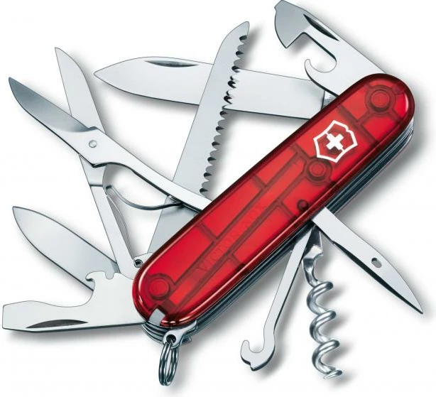 Huntsman(Gjuetar) 91mm,Victorinox, e kuqe transparente