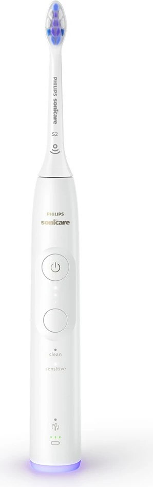 Furçë dhëmbësh elektrike sonike Philips Series 6100 HX7400/01, 2 shpejtësi, e rikarikueshme, e bardhë
