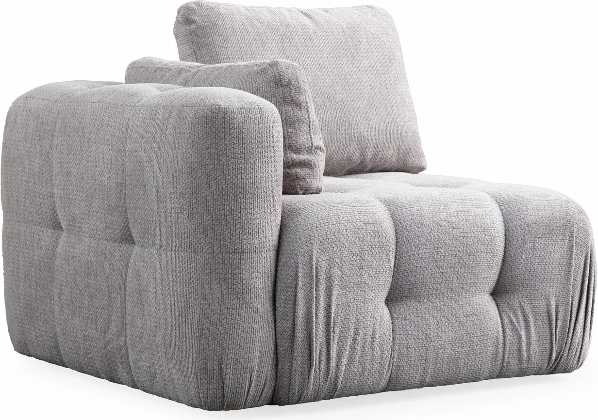 Karrige një vendëshe Atelier del Sofa, Amaris L1, ngjyrë gri e çelët