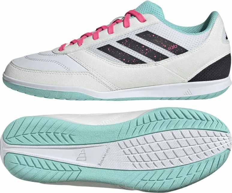 Atlete futsalli për fëmijë adidas, të bardha