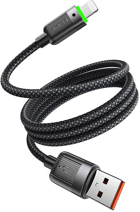 Kabllo Mcdodo CA-6000 USB-A në Lightning, 1.2m, 3A, vetëmbështjellëse, e zezë