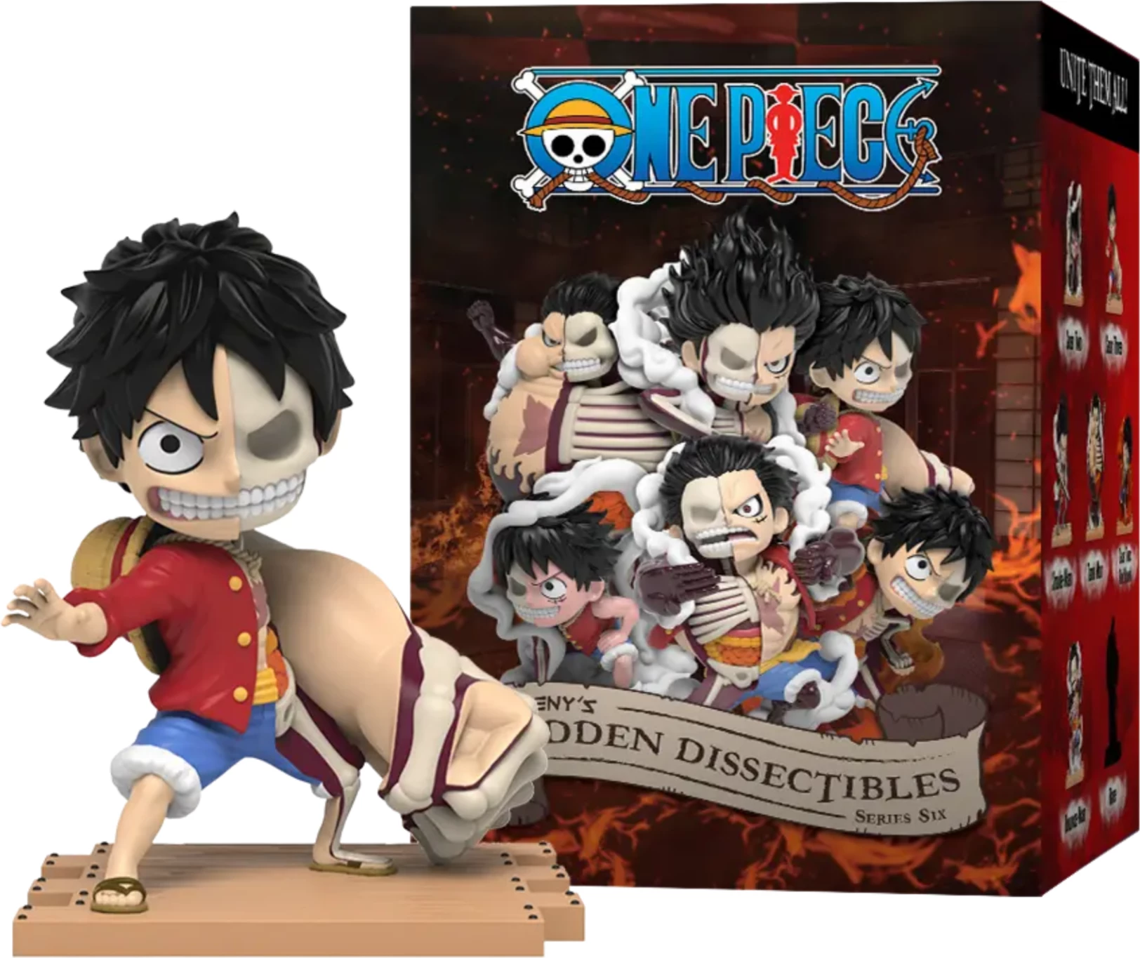 Figurinë koleksionuese Mighty Jaxx Freeny’s Hidden Dissectibles: One Piece Luffy’s Gears Edition, vinyl 10 cm, blind box (1 copë)